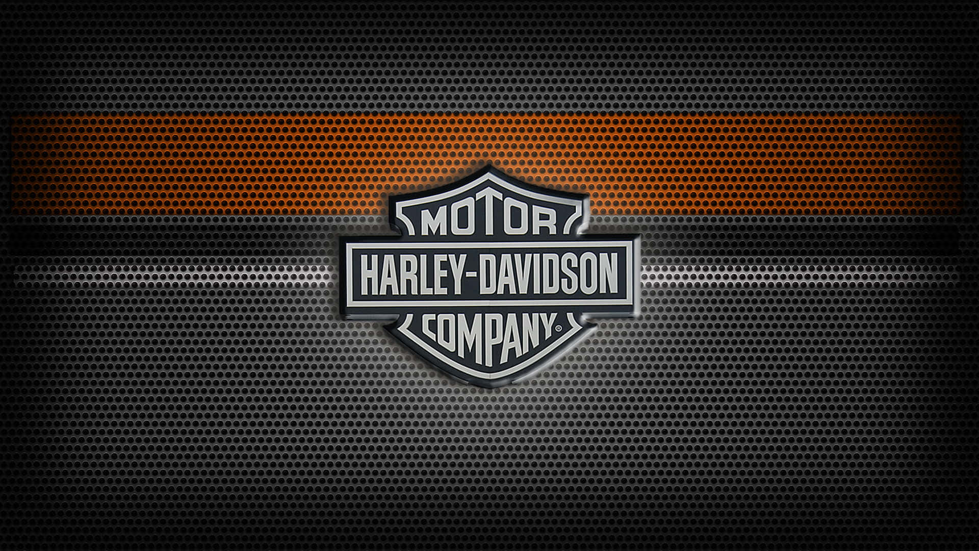 Harley Davidson Motor Cycle Metallic Logo Background