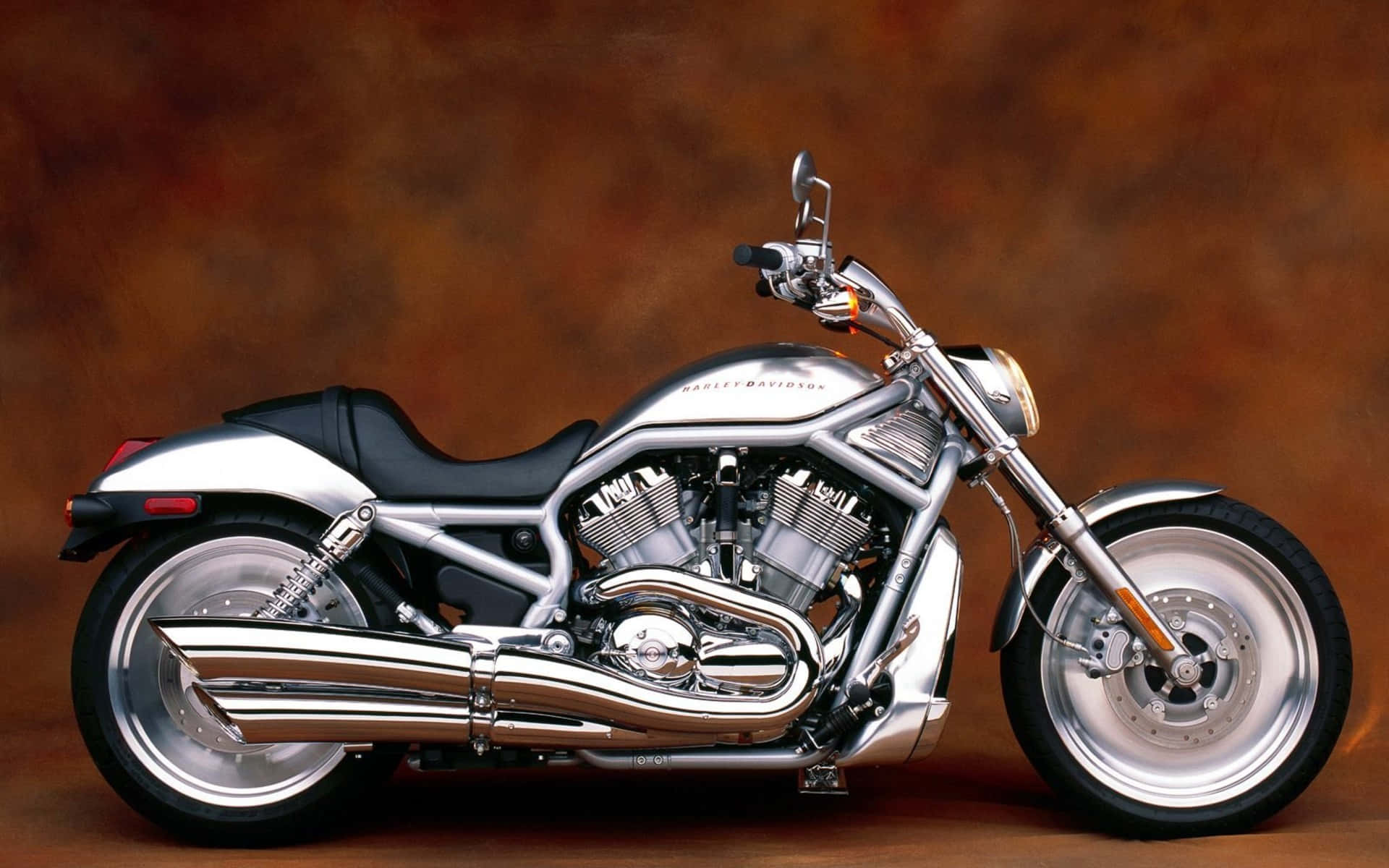 Harleydavidson Silbernes Motorradhintergrundbild