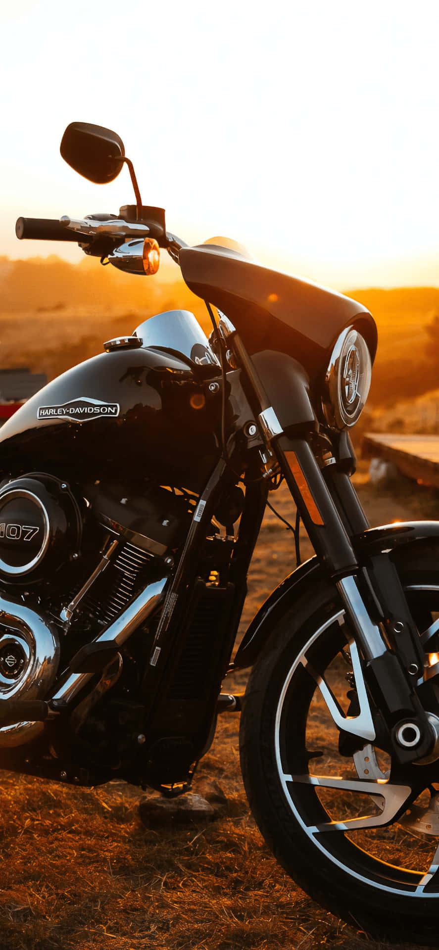 Vivil'esperienza Di Una Potenza Pura Ad Alta Velocità Con L'iconica Harley Davidson Hd. Sfondo