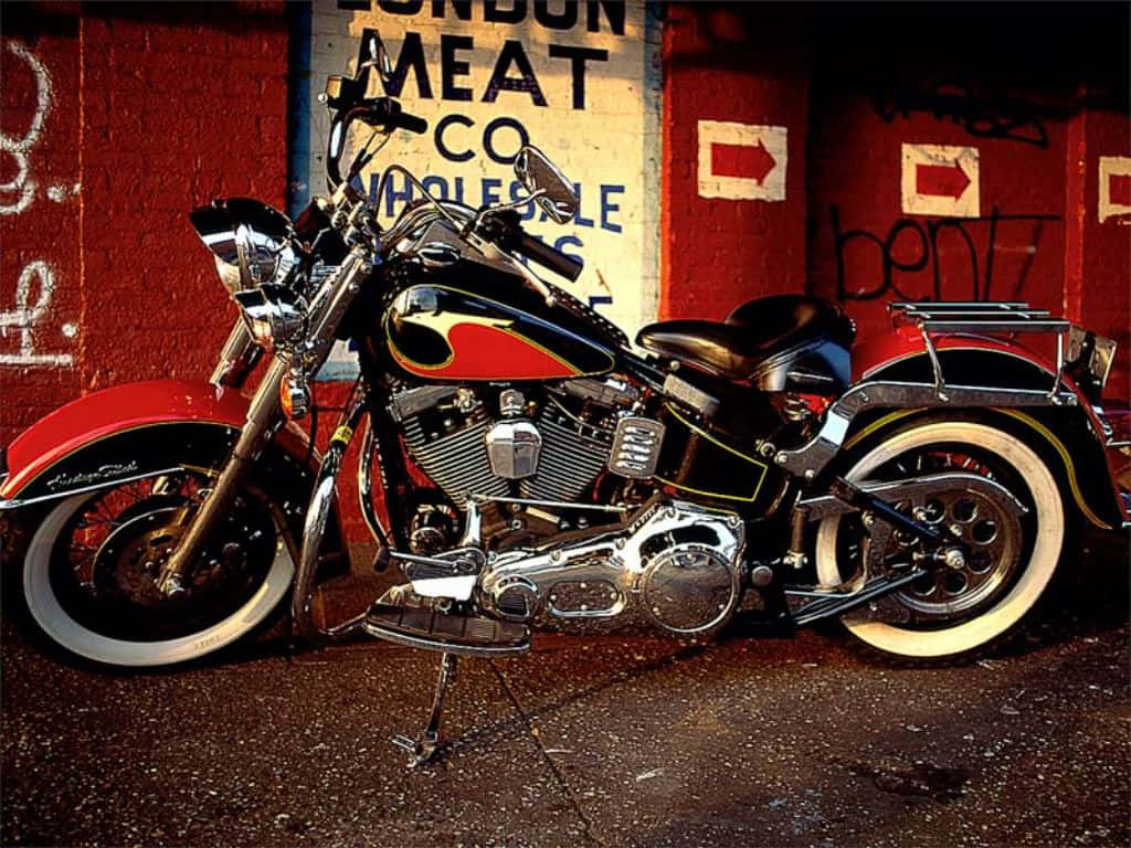 Kryds vejene med en Harley Davidson HD Wallpaper