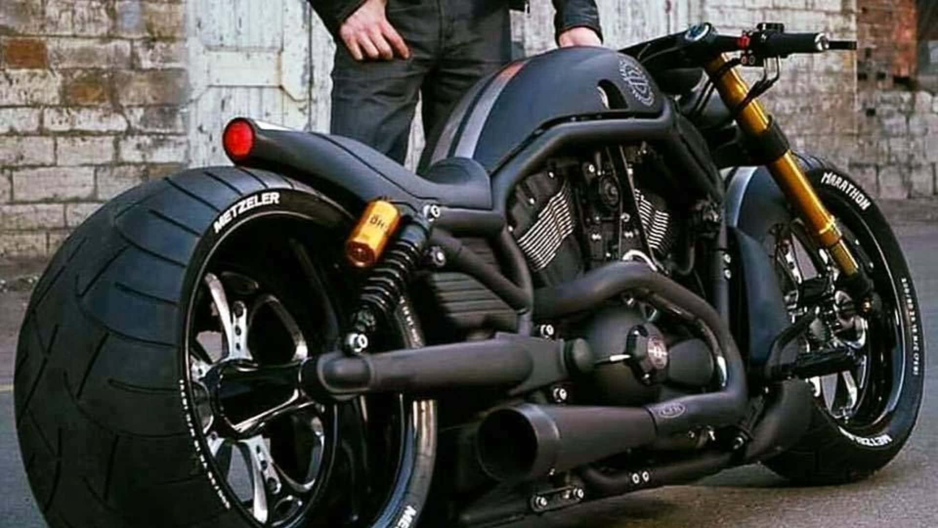 Hombrecon Harley Davidson De Alta Definición Fondo de pantalla