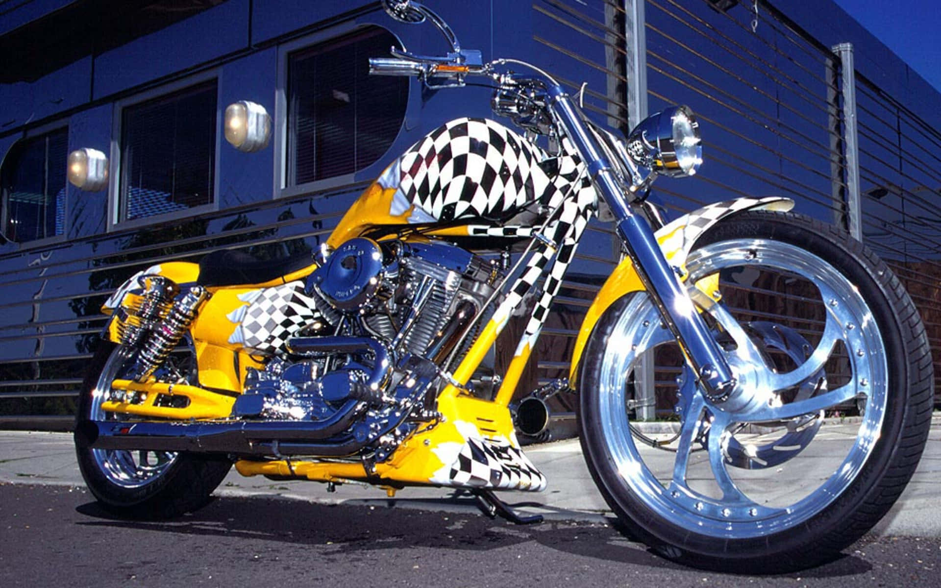 Checkered Harley Davidson Hd Wallpaper
