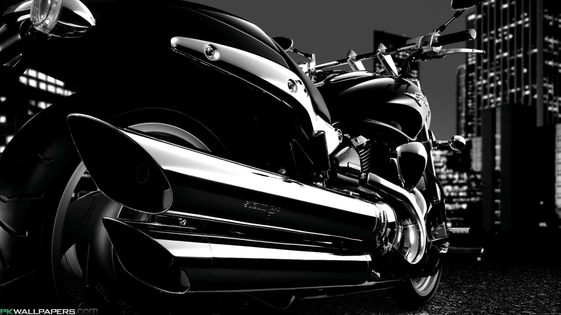 Unhombre Montando Una Motocicleta Clásica Harley Davidson Hd. Fondo de pantalla