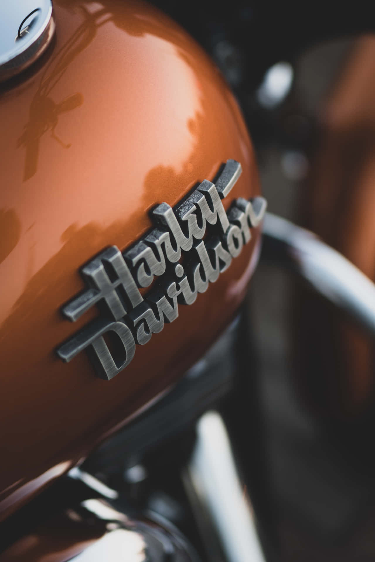Genießedie Freie Fahrt Auf Einer Harley Davidson Hd Motorrad Wallpaper