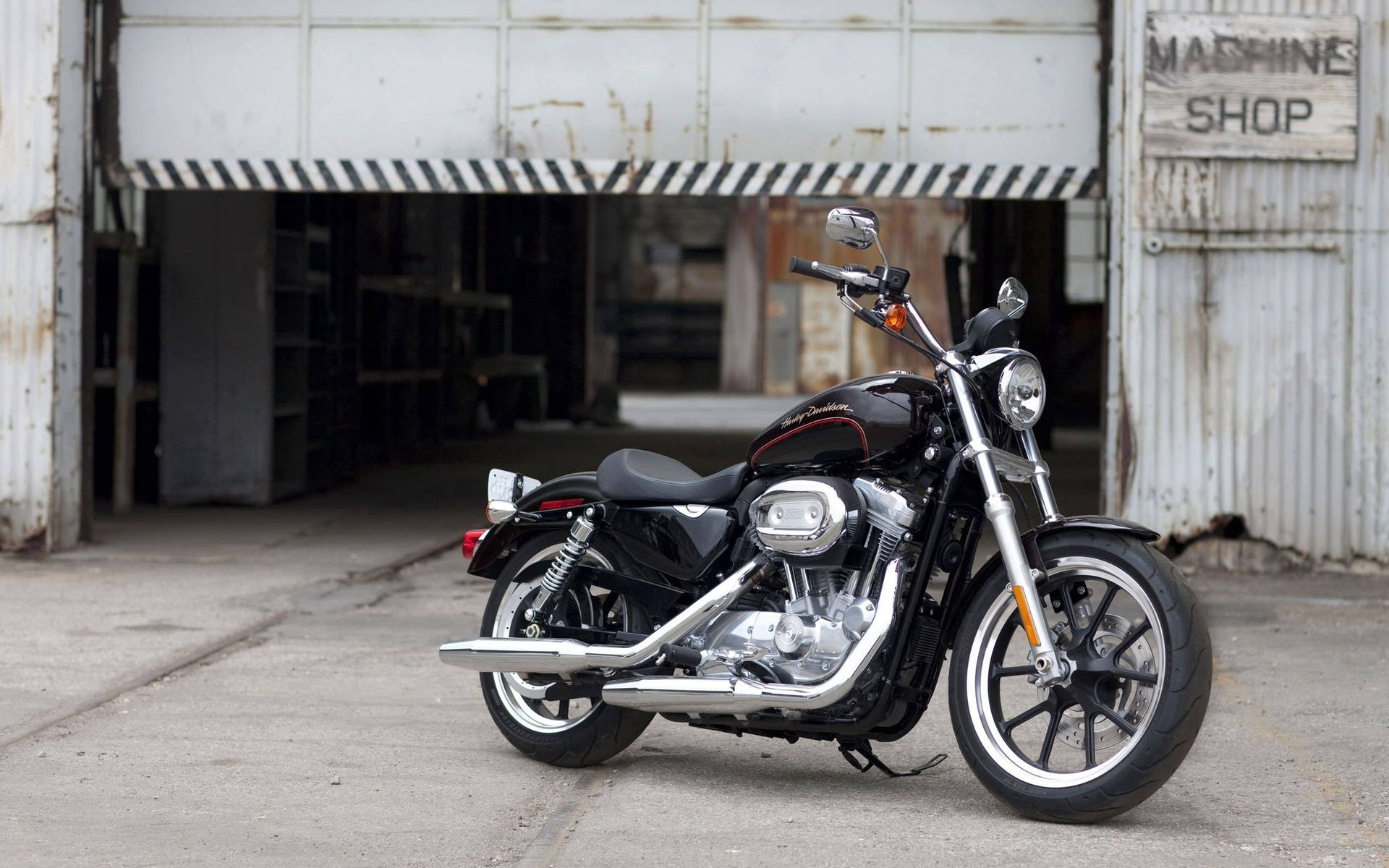 Harley Davidson In The Machine Shop