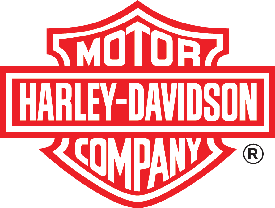 Harley Davidson Logo Redand White PNG