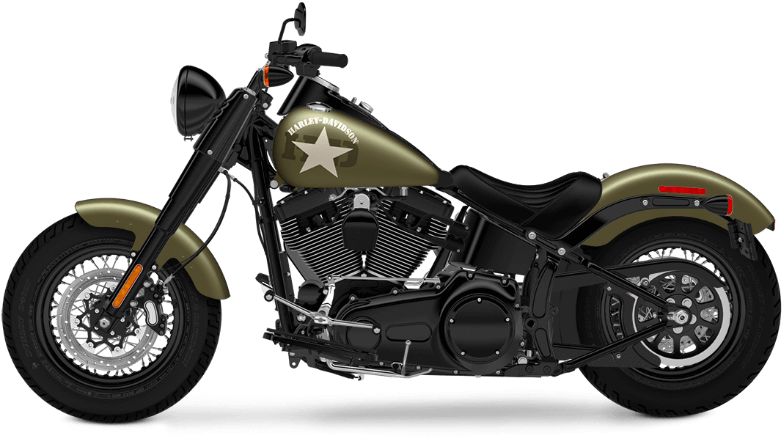 Harley Davidson Military Inspired Motorcycle PNG