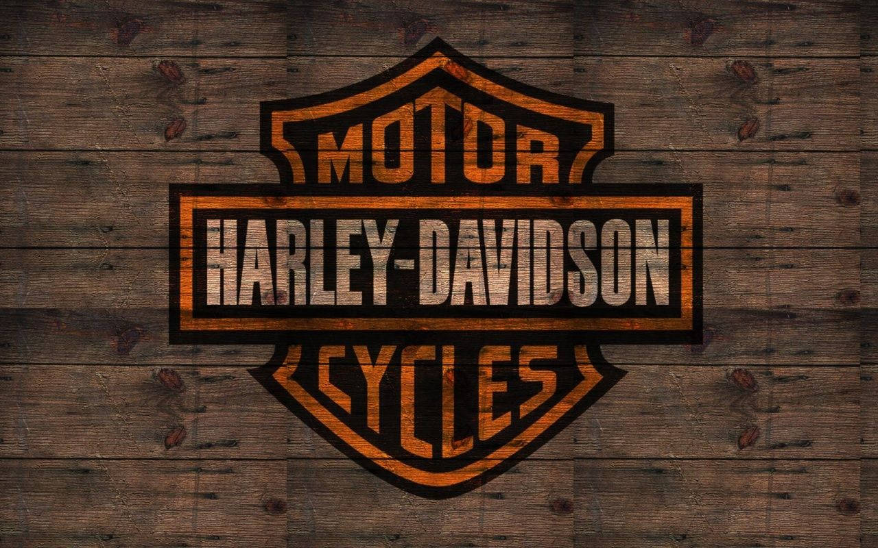 Harley Davidson On The Wall Wallpaper