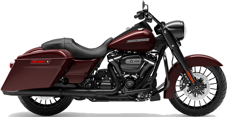 Harley Davidson Red Motorcycle Profile PNG