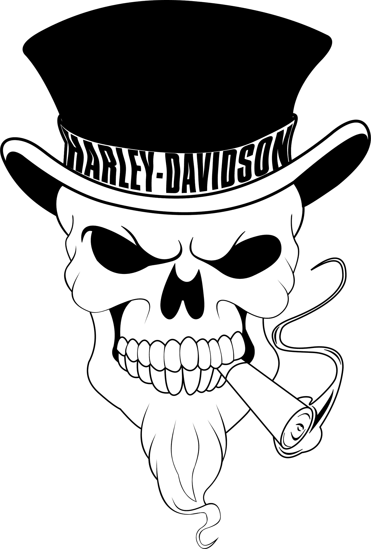 Harley Davidson Skull Logo PNG