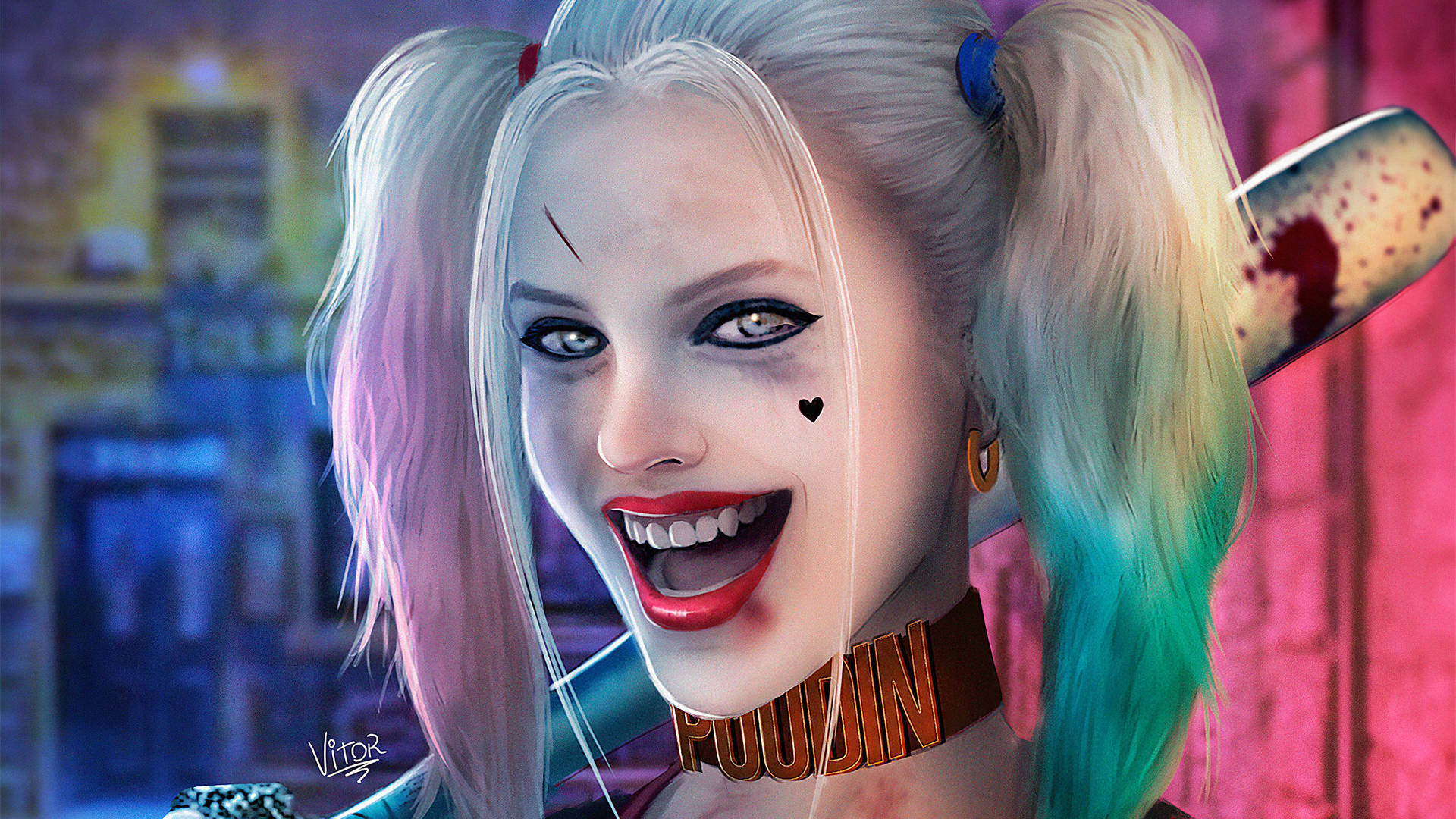 Harley Queen Art Smile Wallpaper