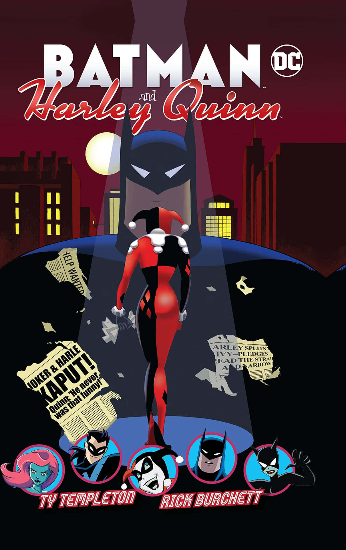 Batman and Harley Quinn Face Off in a Stunning Artwork Wallpaper