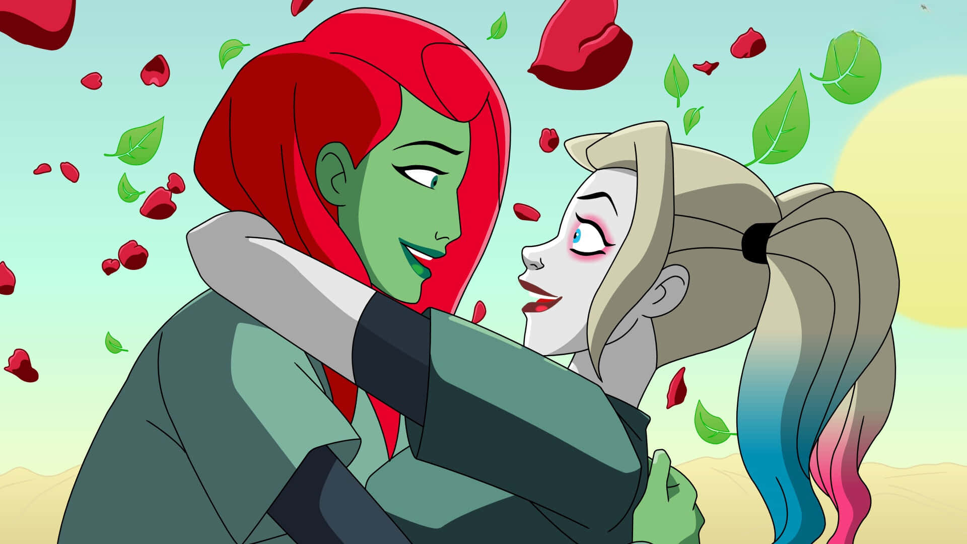 Harley Quinn and Poison Ivy - An iconic yet mischievous duo Wallpaper