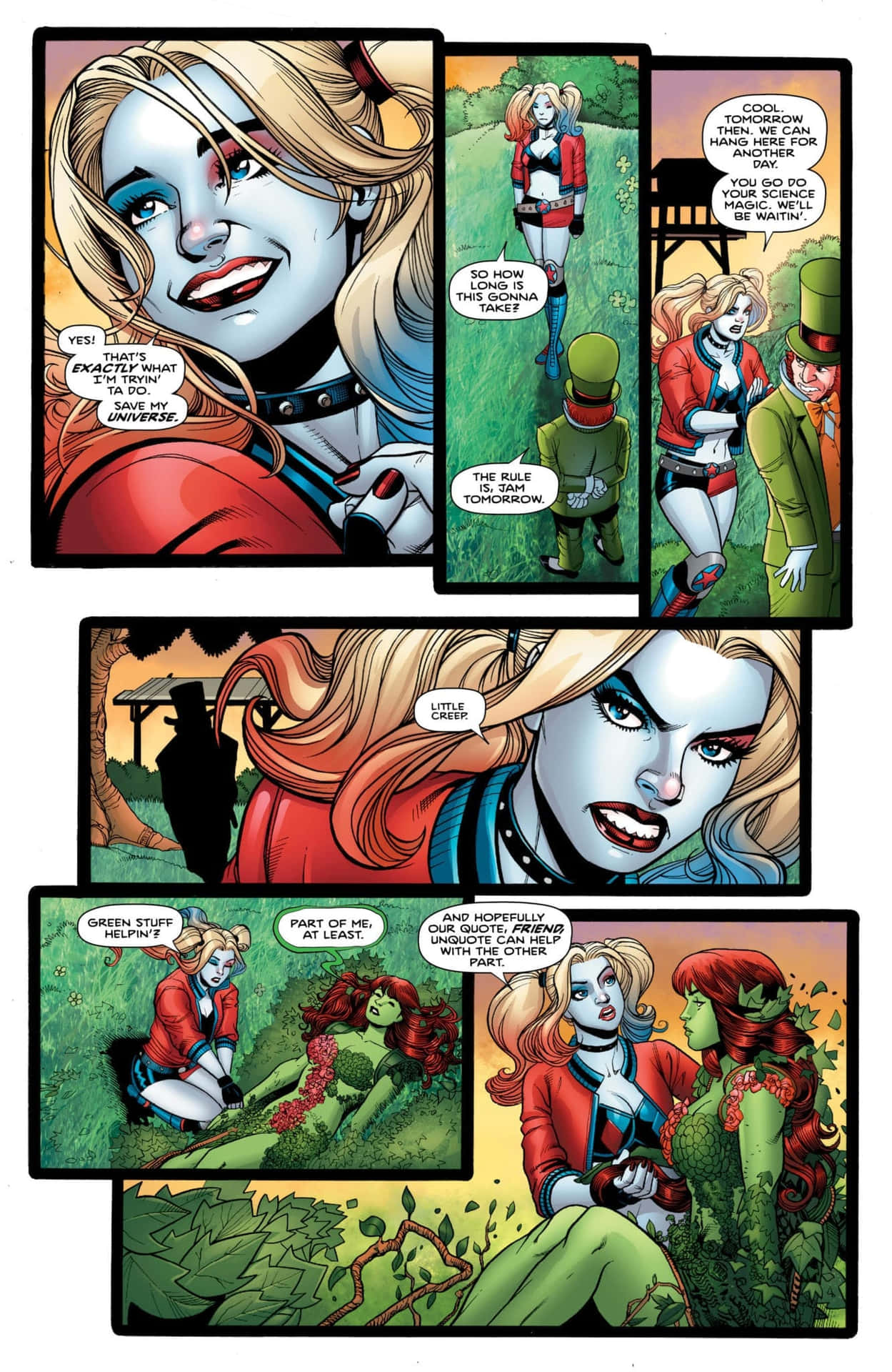Harley Quinn And Poison Ivy: Unlikely Allies Wallpaper