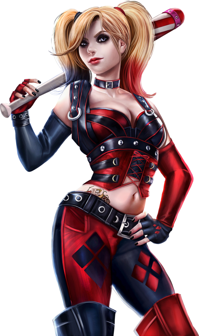 Harley Quinn Animated Character Pose PNG