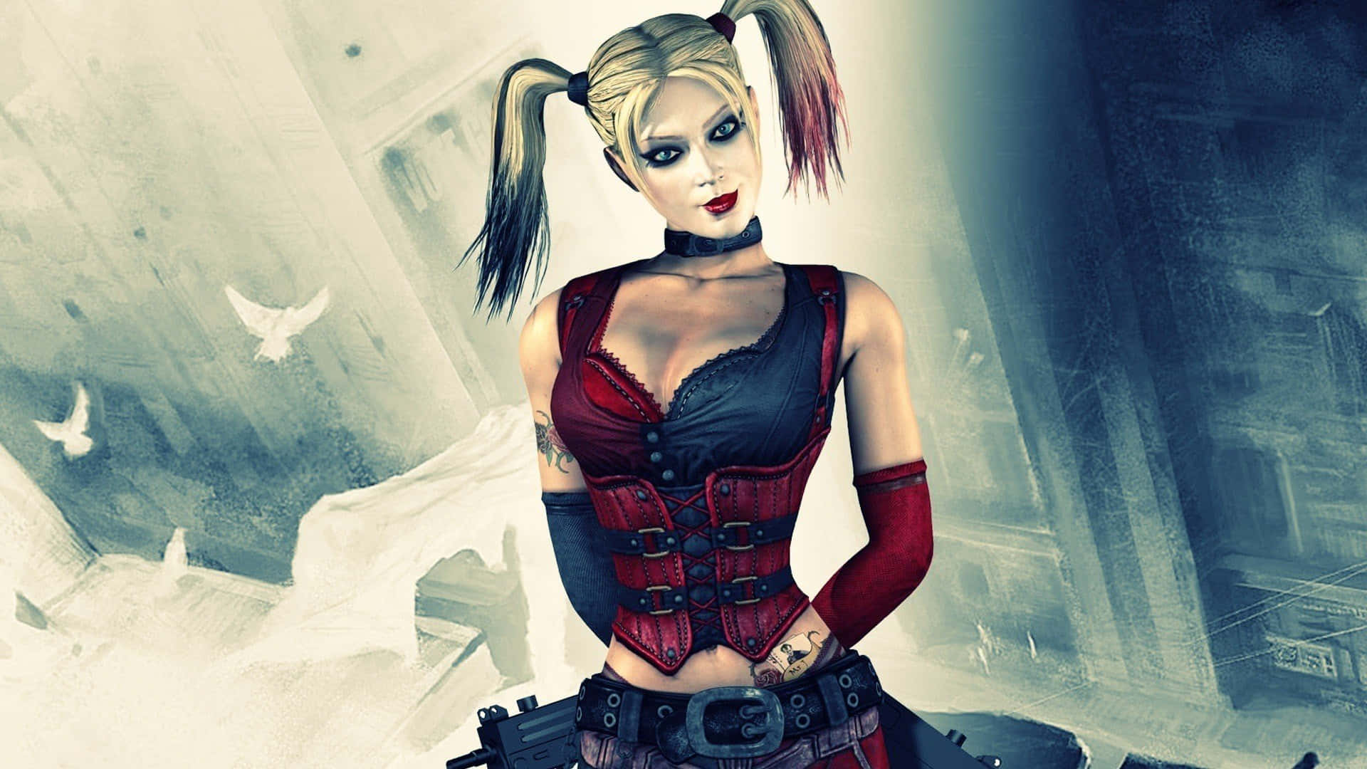 Gaya Animasi Harley Quinn Wallpaper