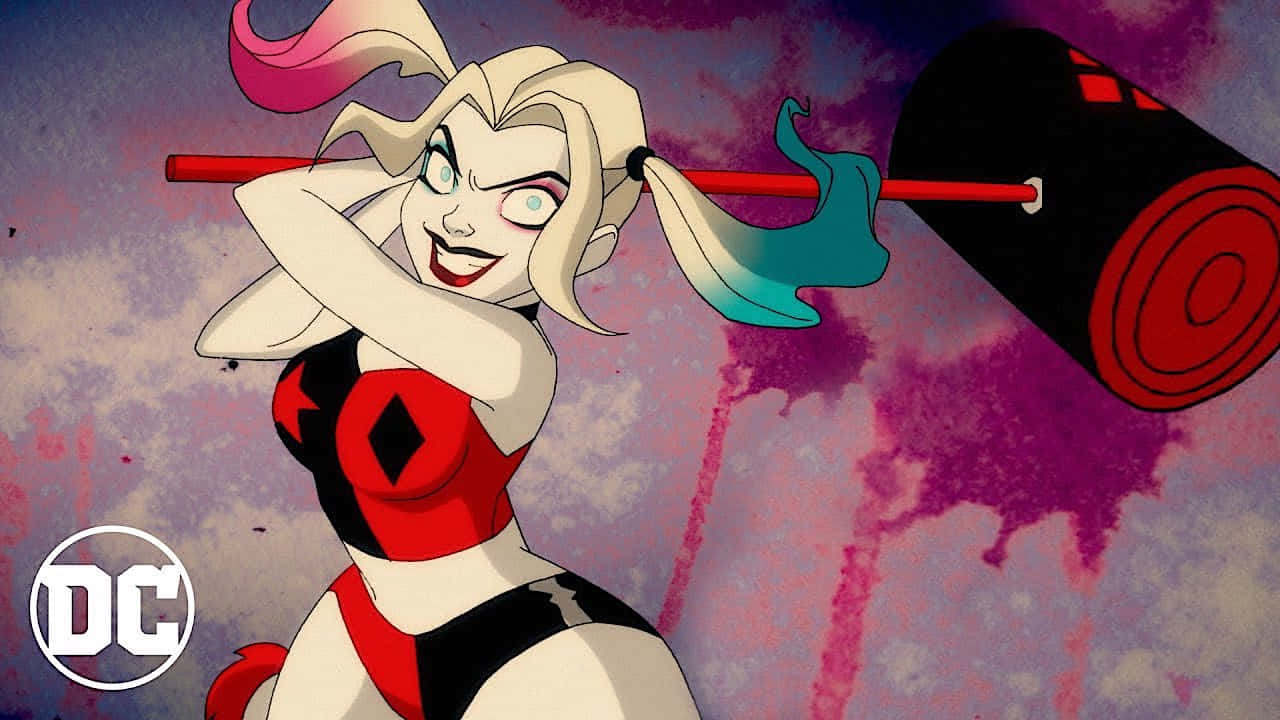 Harley Quinn Et Son Équipe En Action De La Série Animée Fond d'écran