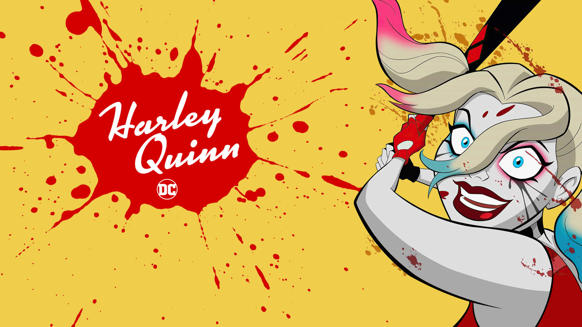 Harley Quinn Anime Serie Promotionele Kunst Achtergrond