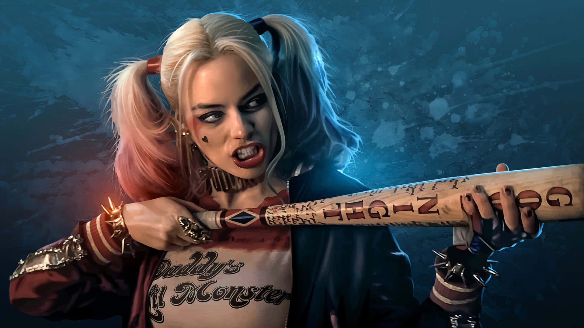 The Joker's seductive sidekick Harley Quinn wreaking havoc in Arkham City. Wallpaper