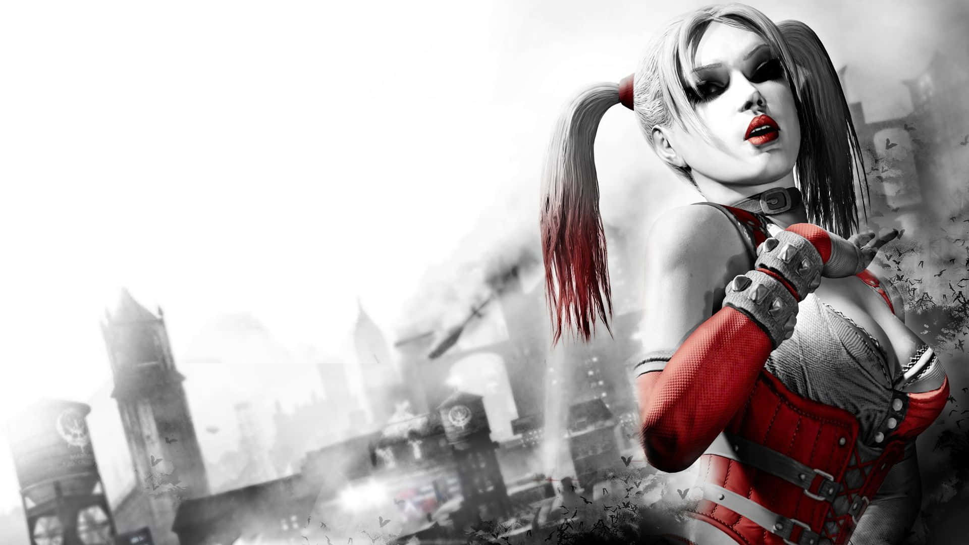 Harley Quinn takes control in Arkham City Wallpaper
