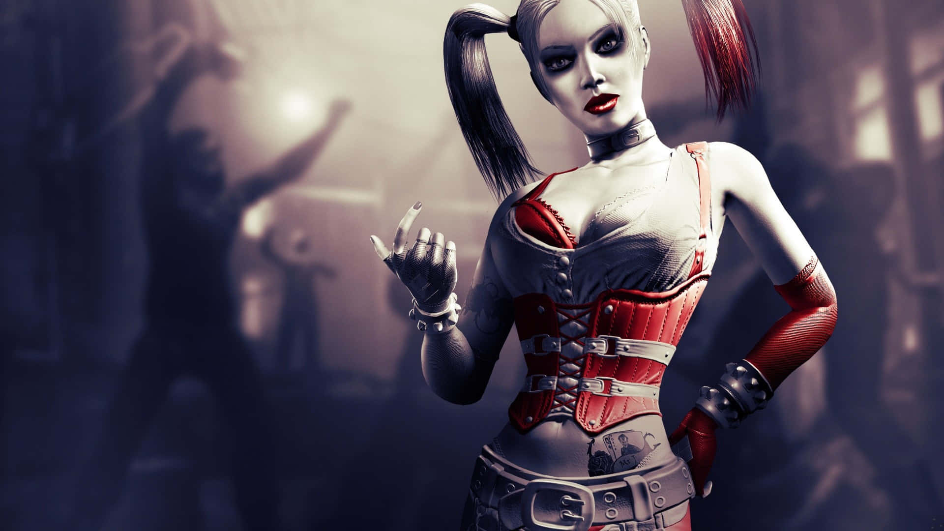 Harley Quinn Arkham City Pose Wallpaper