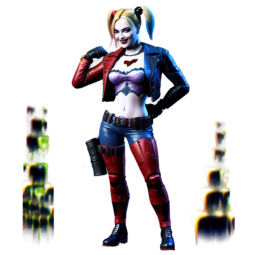 Download Harley Quinn Arkham Knight Appearance Png Ycj24 | Wallpapers.com