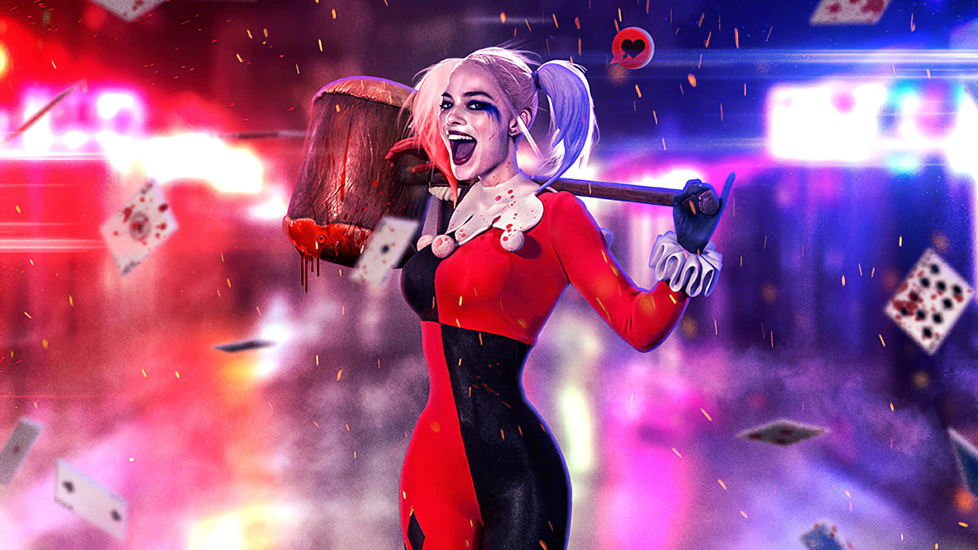 Harley Quinn Digital Art Background