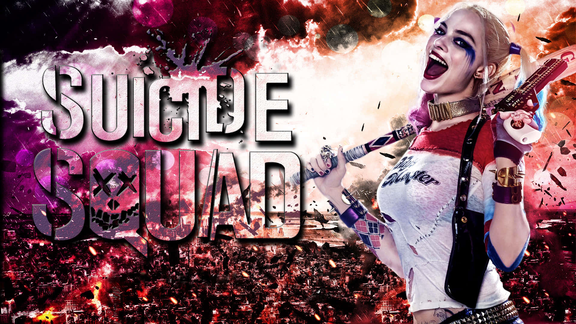 Harley Quinn Suicide Squad Poster Background