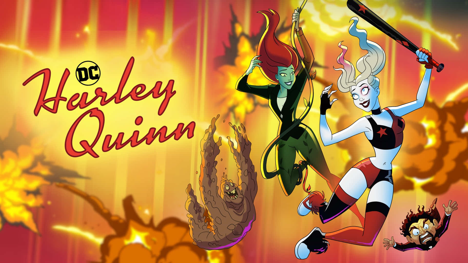 Harleyquinn Animations-serien-poster-hintergrund