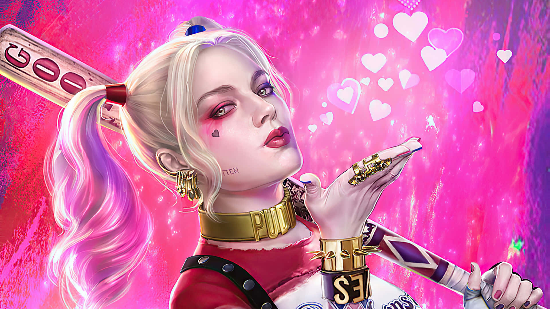 Harley Quinn With Blonde Hair Background
