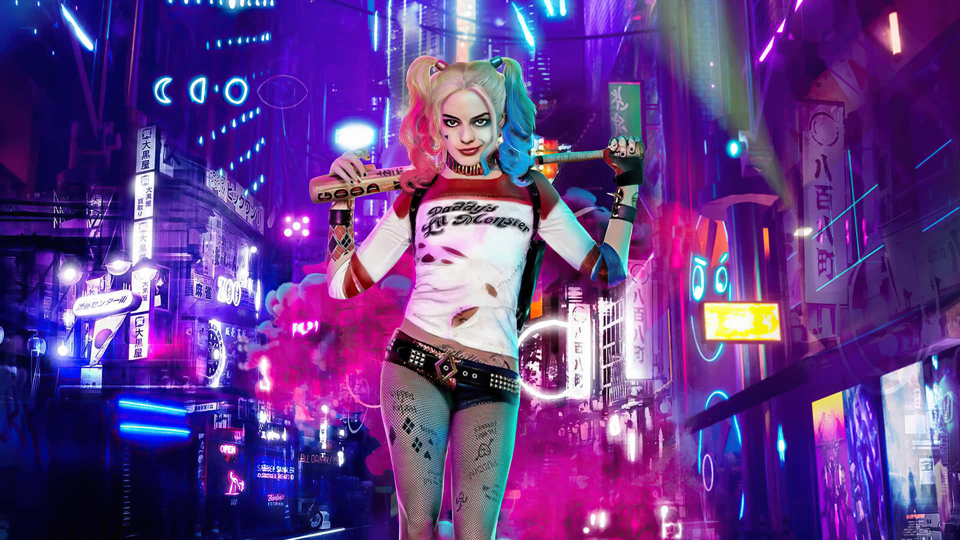 Modern Harley Quinn Version Background