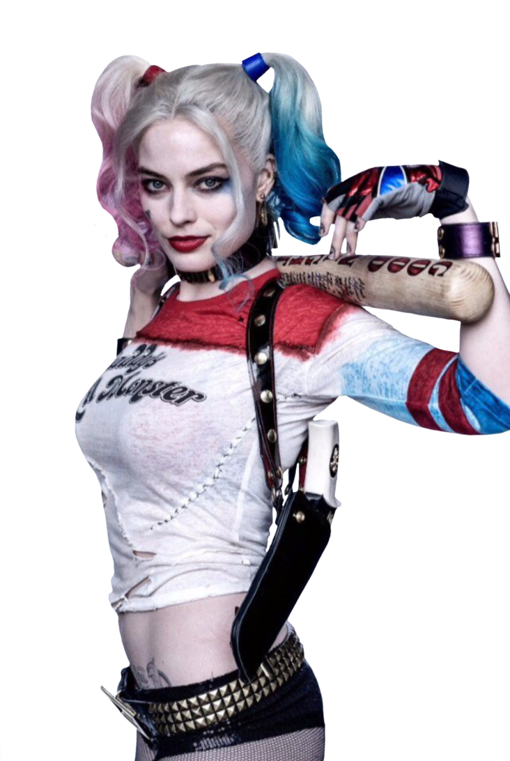 Harley Quinn Baseball Bat Pose PNG