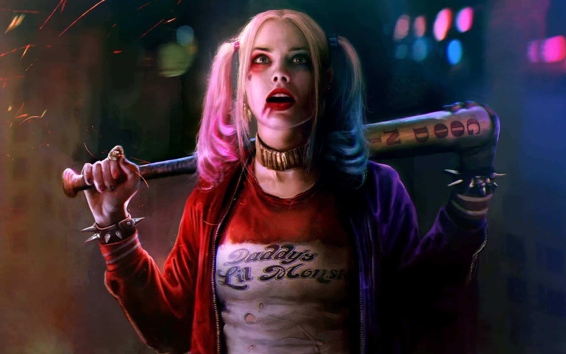 Harley Quinn billeder forudinstalleret til underholdning.