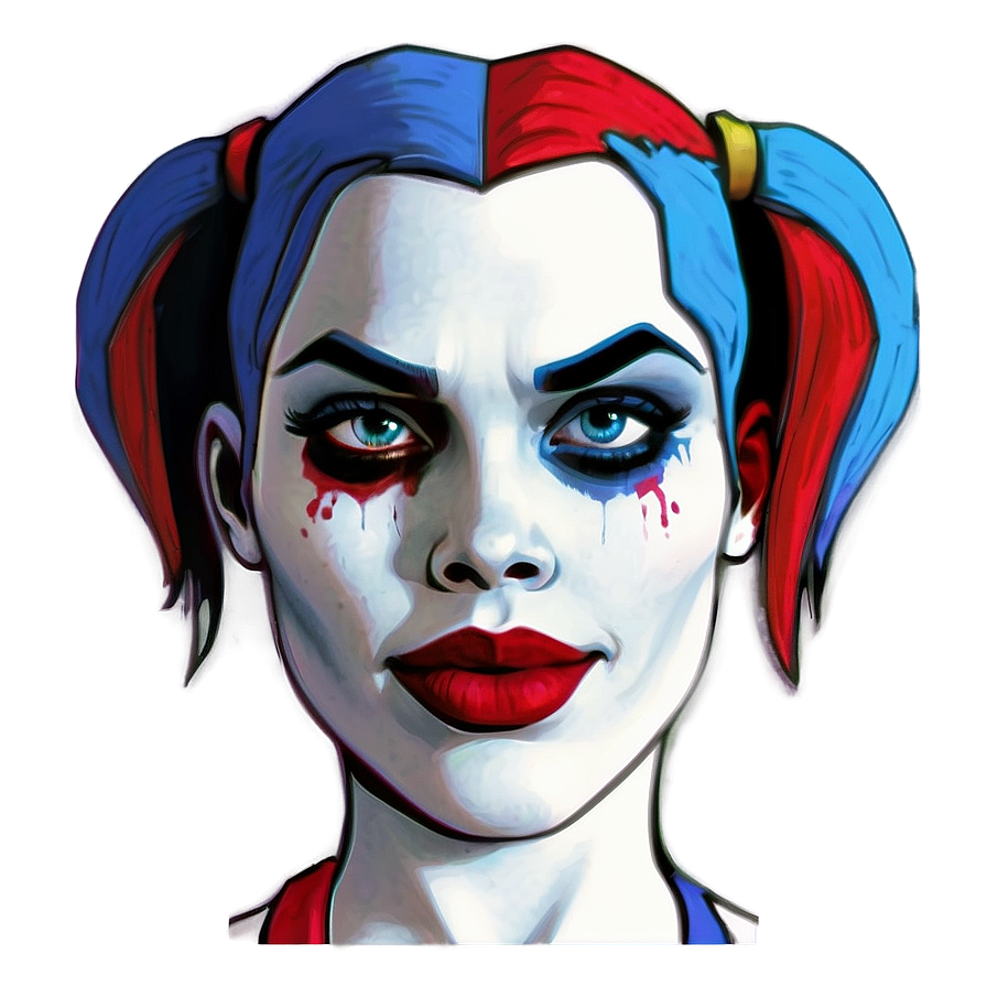 Download Harley Quinn Cartoon Style Png 8 | Wallpapers.com