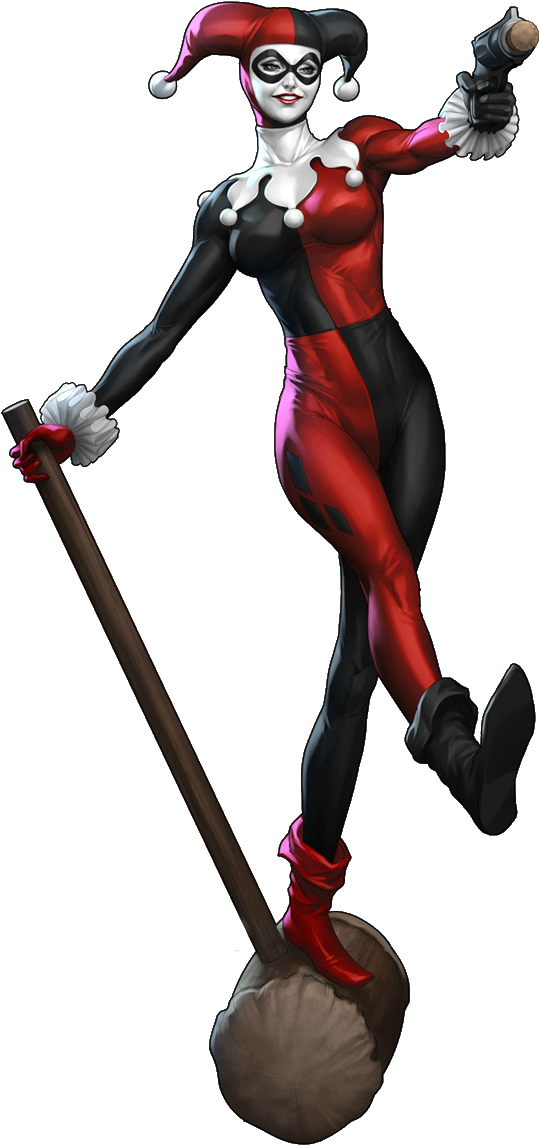 Harley Quinn Classic Costume Pose PNG
