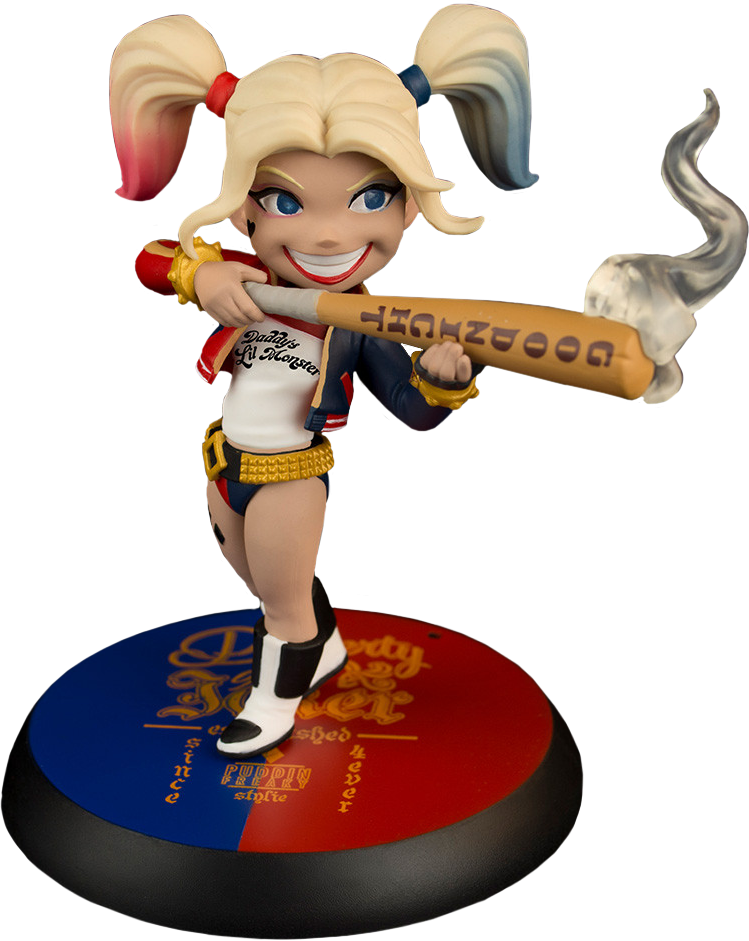 Download Harley Quinn Figure With Bat | Wallpapers.com