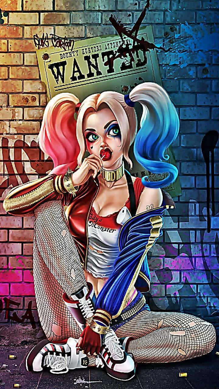 Latar Belakang Grafiti Harley Quinn Wallpaper