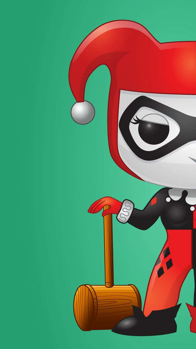 Harley Quinn with her Signature Hammer Wallpaper