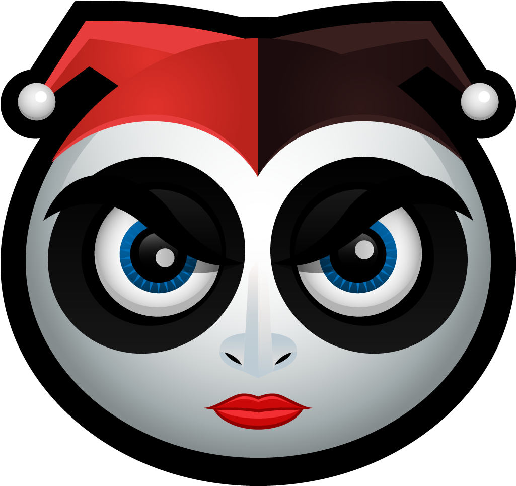 Harley Quinn Icon Stylized PNG