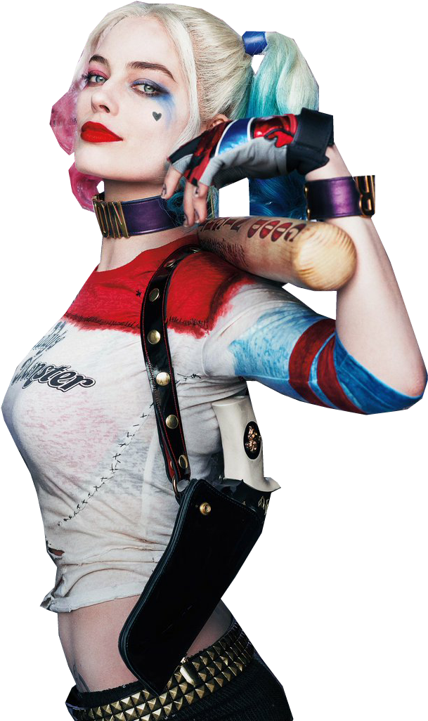 Harley Quinn Iconic Pose PNG