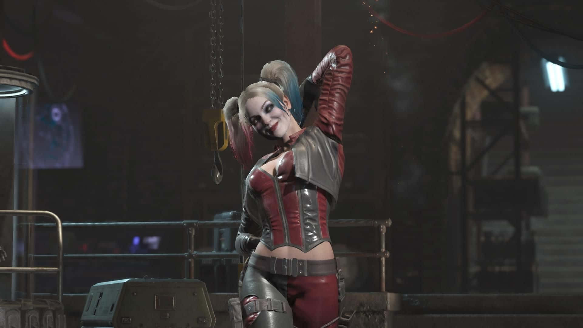 "Harley Quinn takes down her foes with a smile in Injustice 2" Wallpaper