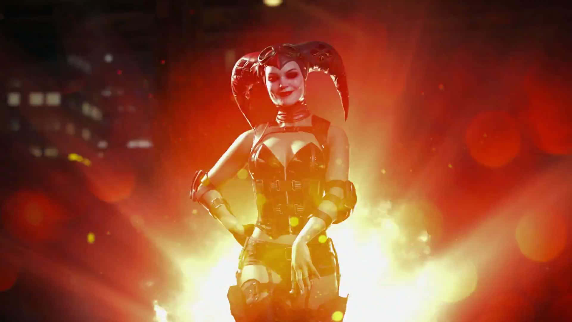 ¡prepáratepara Adentrarte En Un Nuevo Mundo De Caos Y Destrucción - ¡injustice 2 Con Harley Quinn! Fondo de pantalla