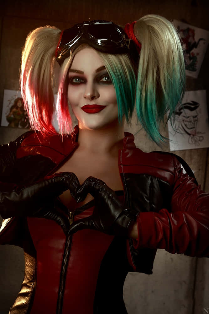 Harley Quinn Injustice 2 Heart Hand Wallpaper