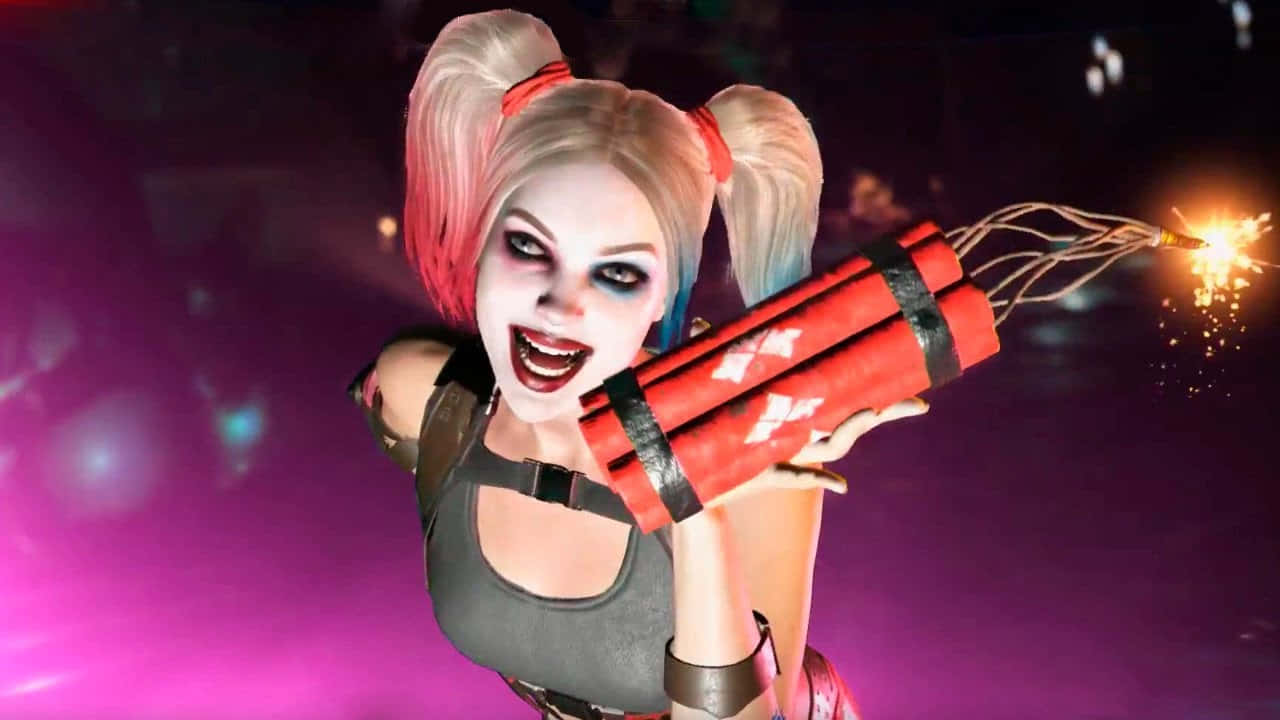 Harley Quinn fights for Justice in Injustice 2 Wallpaper