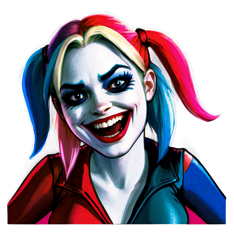 Harley Quinn Laughing Maniacally Png 2 PNG