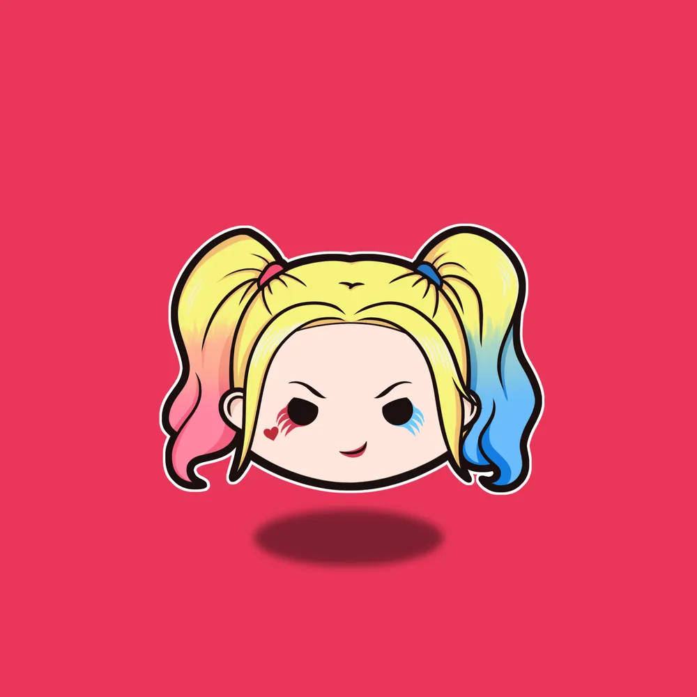 Harley Quinn Phone Cute Face Icon Wallpaper