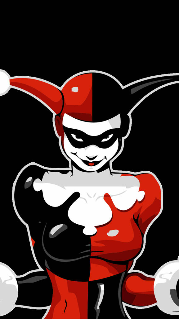 Harley Quinn Phone Red And Black Wallpaper