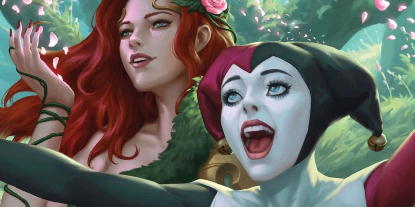 Harley Quinn Dan Poison Ivy Duo Dinamis Wallpaper