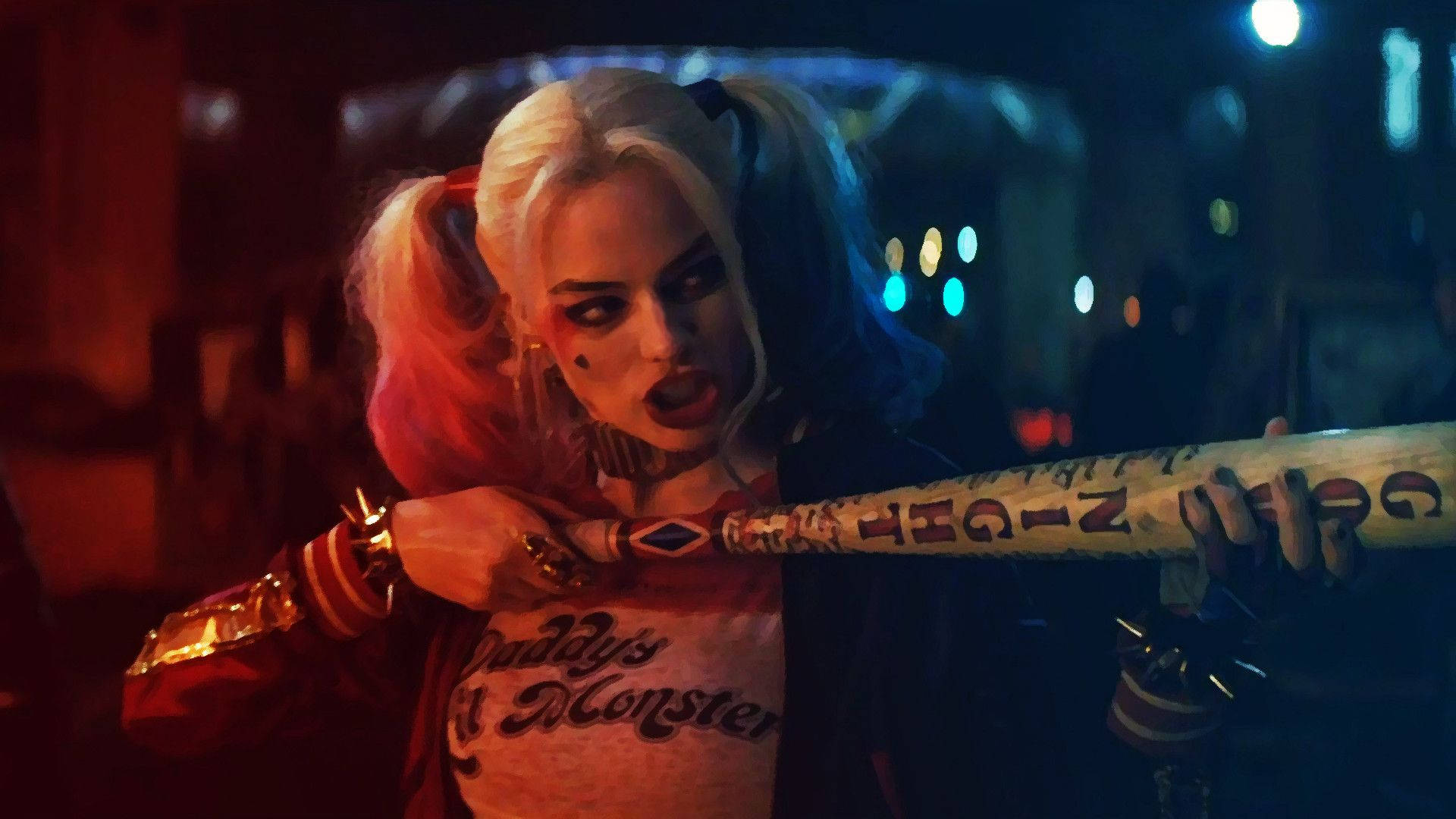 Harley Quinn strides into action in Suicide Squad. Wallpaper