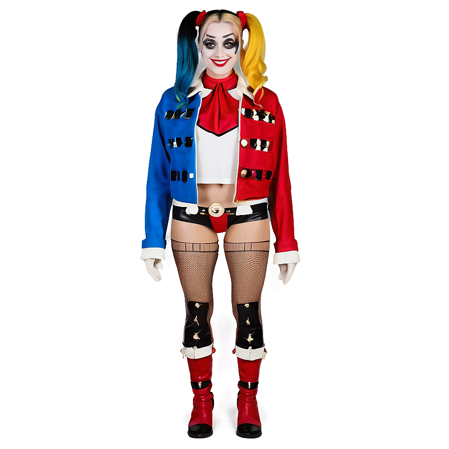 Harley Quinn Traditional Harley Quinn Costume Png Svm55 PNG